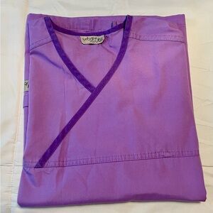 Urbane Purple Scrub Top with Pocket